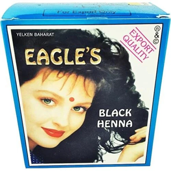 Eagles Siyah Hint Kınası Saç İçin 6lı Kutu