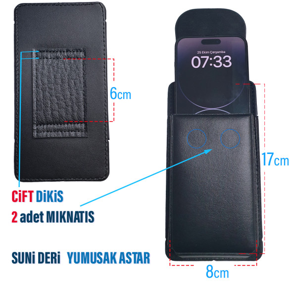 Samsung Galaxy M52 5G Kemer Kılıf  Dik Samsung M52 Kılıfı Bel Kemer Kılıfı - Resim 3