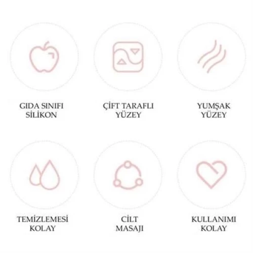 BİZAHMETGELSİN® Çift Taraflı Banyo Hamam Lifi Silikon Masajlı Yumuşak Duş Lifi Uzun Ömürlü Hazır Banyo Keses - Resim 11