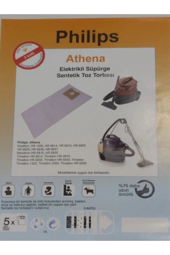 ATHENA YIKAMALI SENTETİK 5 Lİ