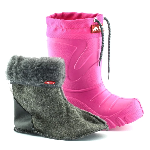 Lemigo Grizzly Eva Çocuk Kürklü Pembe Yağmur Çizmesi (835) - 7