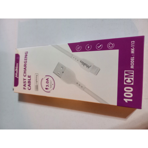 ASLANTİC MOKİN İPHONE LİGHTNİNG 3.0A USB KABLO HIZLI