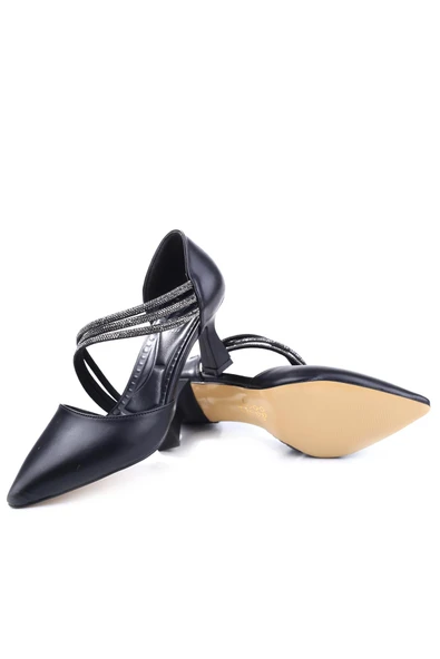 Ceylan 3559 Kadın 6 Cm Topuklu Taşlı Stiletto Ayakkabı - Resim 9