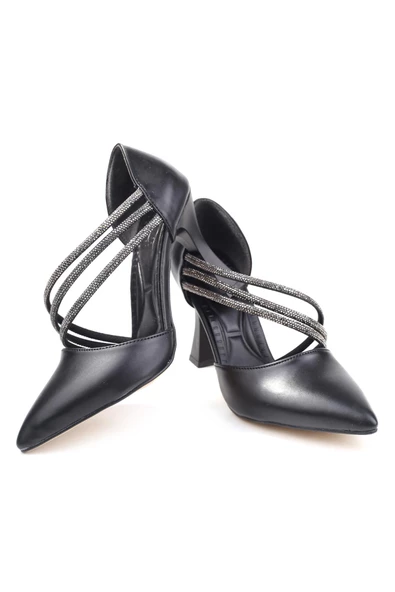 Ceylan 3560 Kadın 9 Cm Topuklu Taşlı Stiletto Ayakkabı - 8