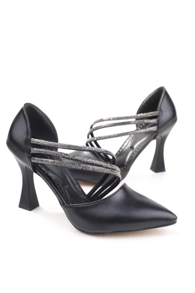 Ceylan 3560 Kadın 9 Cm Topuklu Taşlı Stiletto Ayakkabı - Resim 5