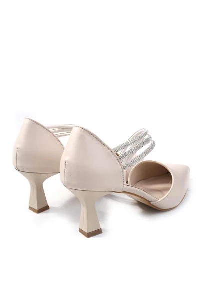 Ceylan 3559 Kadın 6 Cm Topuklu Taşlı Stiletto Ayakkabı - Resim 6