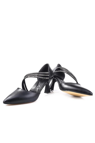 Ceylan 3559 Kadın 6 Cm Topuklu Taşlı Stiletto Ayakkabı - Resim 7