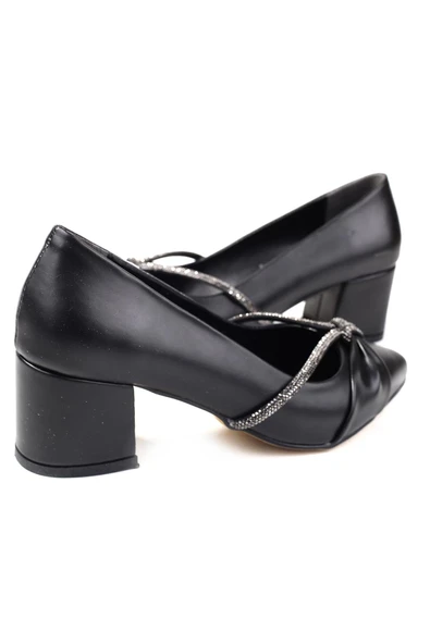 Ceylan 3561 Kadın 5 cm Topuklu Taşlı Günlük Ayakkabı - Resim 4