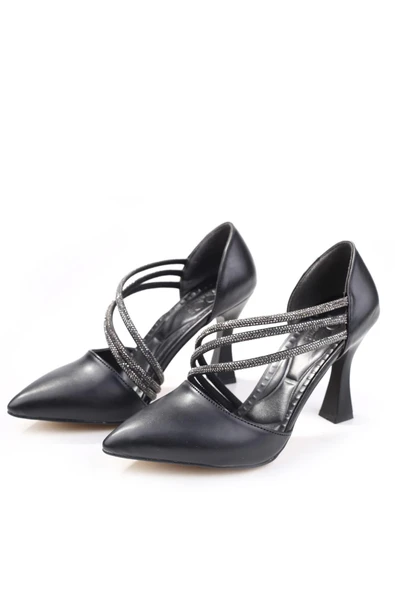 Ceylan 3560 Kadın 9 Cm Topuklu Taşlı Stiletto Ayakkabı - Resim 3