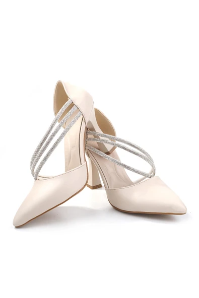 Ceylan 3560 Kadın 9 Cm Topuklu Taşlı Stiletto Ayakkabı - Resim 8