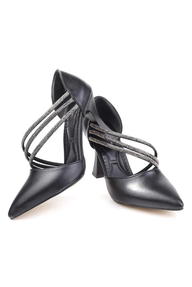 Ceylan 3560 Kadın 9 Cm Topuklu Taşlı Stiletto Ayakkabı - Resim 7