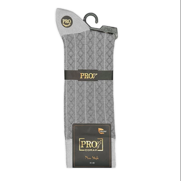 Pro Çorap Rambutan Modal Erkek Çorabı  Gri (18132-R4) - Resim 2