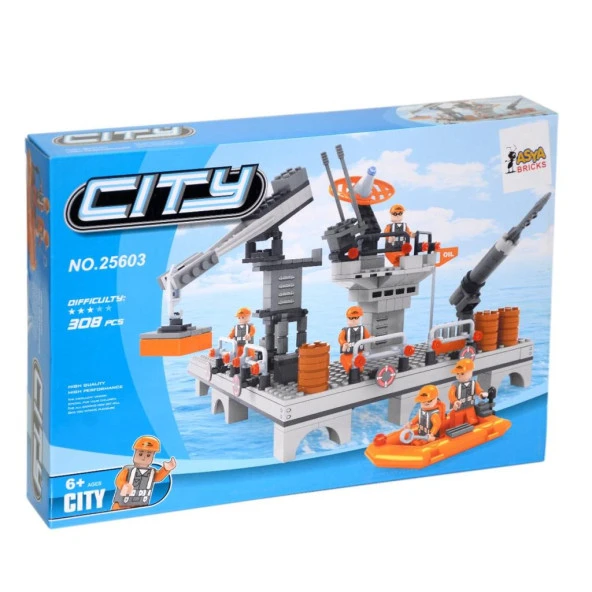 0131-25603 Asya Bricks City Blok Seti / 308 Parça