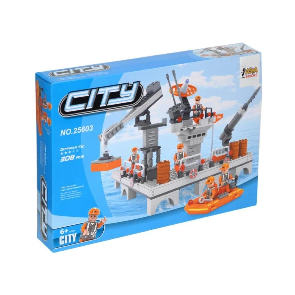 0131-25603 Asya Bricks City Blok Seti / 308 Parça - 4