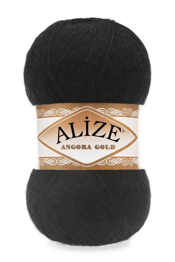 Alize Angora Gold Örgü İpi Siyah (60)