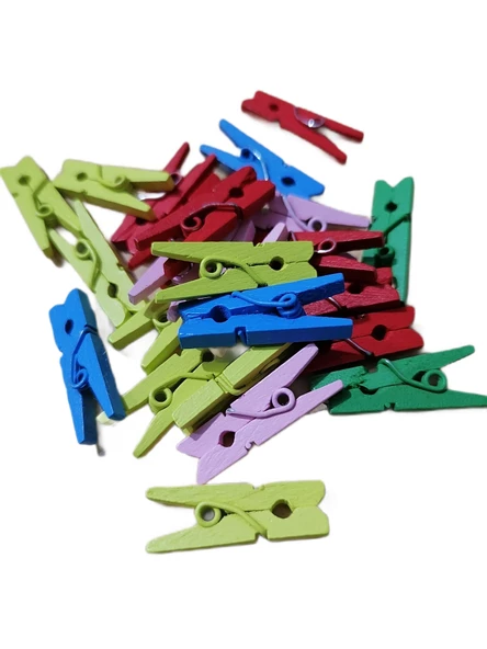 Ahşap Mandal Küçük Boy renkli 20 adet