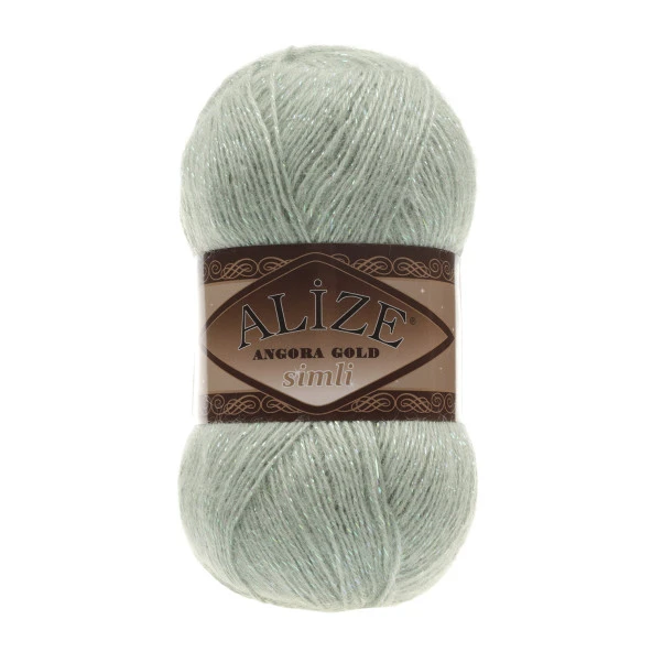 Alize Angora Gold Simli El Örgü İpi 515 Çağla Yeşili