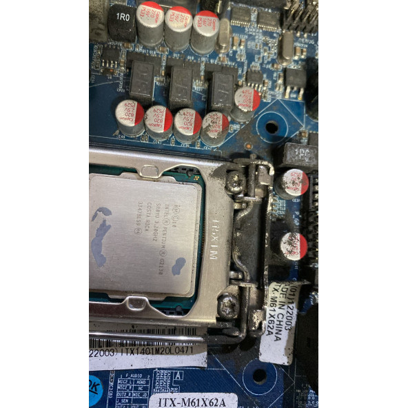 ITX M61X62A Intel H61 6COM 2Giga LAN DVI + VGA Mini ITX Motherbard with 4GB DDR3 INTEL G2130 İŞLEMCİ - 2