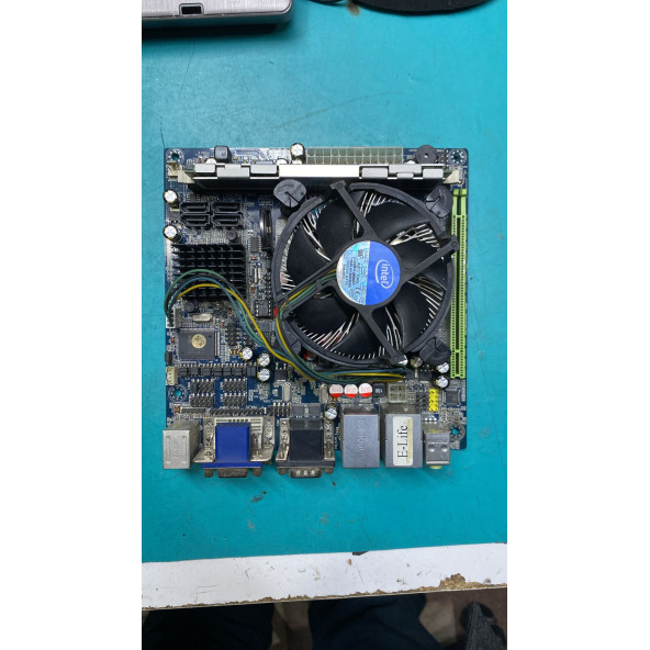 ITX M61X62A Intel H61 6COM 2Giga LAN DVI + VGA Mini ITX Motherbard with 4GB DDR3 INTEL G2130 İŞLEMCİ - 4