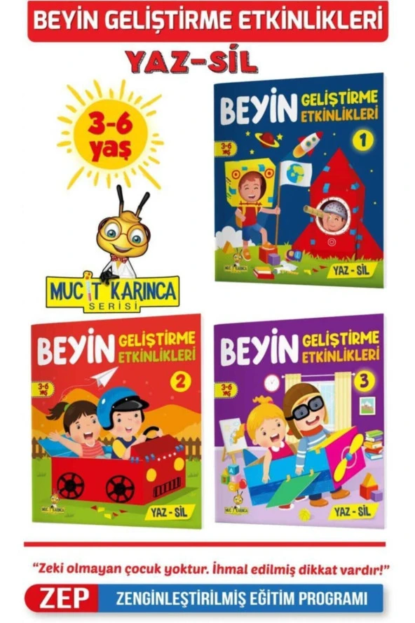 Mucit Karınca Yaz-sil-3 (3-6 YAŞ BEYİN GELİŞTİRME ETKİNLİKLERİ)