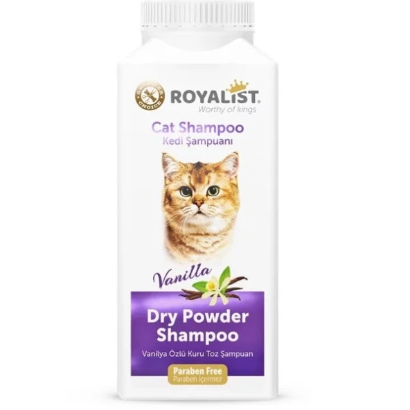 Royalist Kuru Toz Kedi Şampuanı 150 Gr Vanilya Özlü