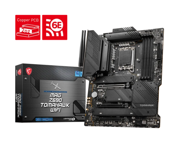 Msi Mag Z690 Tomahawk Wifi Soket 1700 DDR5 6400(Oc) Pcı-E Gen 5 M.2 Wi-Fi6 Atx Anakart