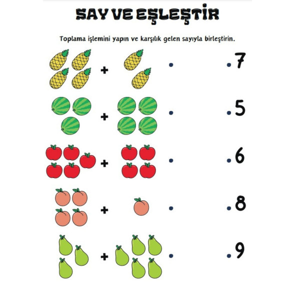 Okul Öncesi ve Birinci Sınıflar İLK YAZ-SİL Matematik Kitabım - 6