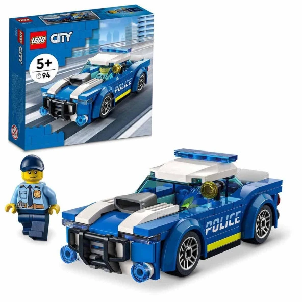 LEGO City Polis Arabası Çocuklar İçin Tasarlanmış Oyuncak Yapım Seti (94 Parça)