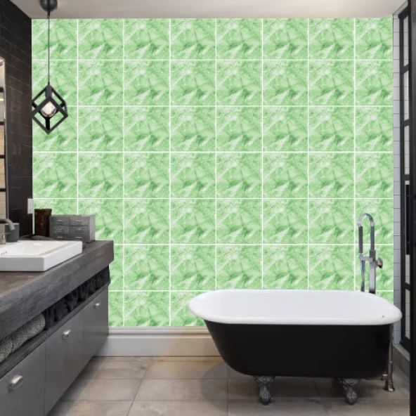 Decohandy 30x30 Cm Pvc Duvar Karosu 4'Lü Paket - Yeşil Mermer - 2