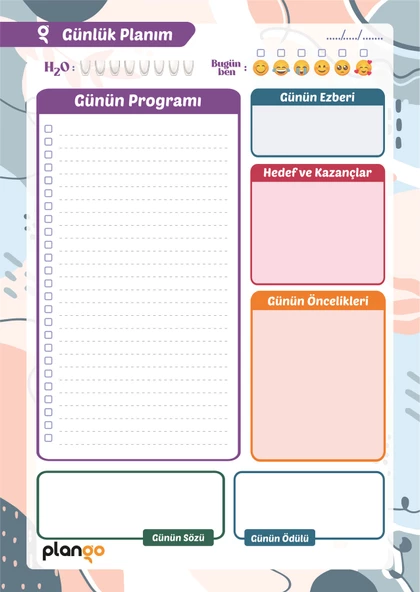 Kırmızı Hedef Günlük Planlayıcı Defter -  Ders Çalışma Planlayıcı Defteri - Planlama Defteri - 3