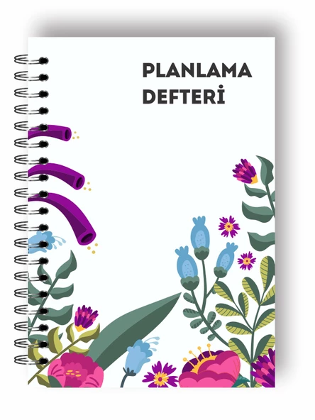 Çiçek Bahçesi Günlük Planlayıcı Defter  - Ders Çalışma Planlayıcı Defteri - Planlama Defteri