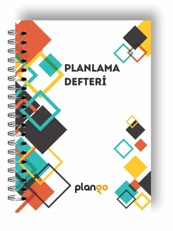 Beyaz Kareler Günlük Planlayıcı Defter -  Ders Çalışma Planlayıcı Defteri - Planlama Defteri