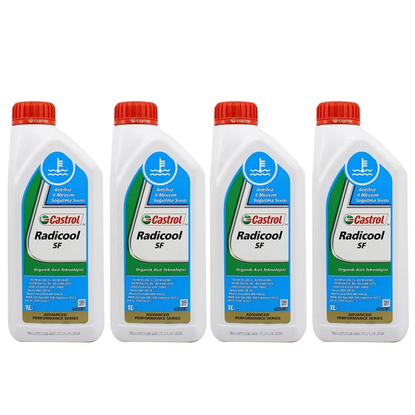 Castrol Radicool SF Konsantre Kırmızı Antifriz 1 Lt (4 Adet)