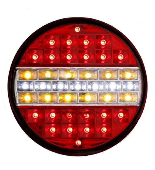 YUVARLAK LED STOP LAMBASI HAMBURGER TİP 12 VOLT 4 FONKSİYONLU - 1