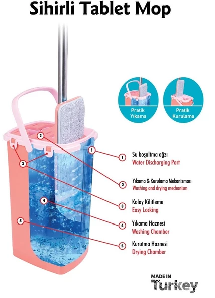 Flora F0394 Sihirli Tablet Mop Kova Seti Yeni Nesil Temizlik - 6