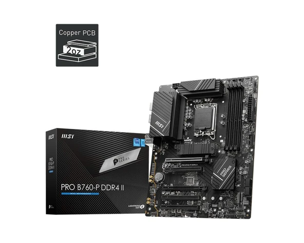 MSI PRO B760-P DDR4 II 5333(OC) PCI-E M.2 HDMI DP ATX 1700P