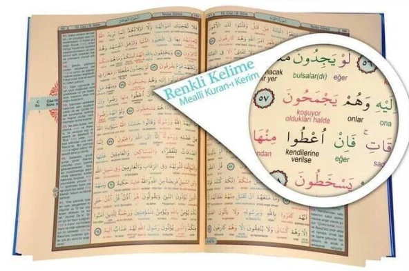 Rahle Boy Renkli Kelime Mealli Kuranı Kerim Satır Altı - 3