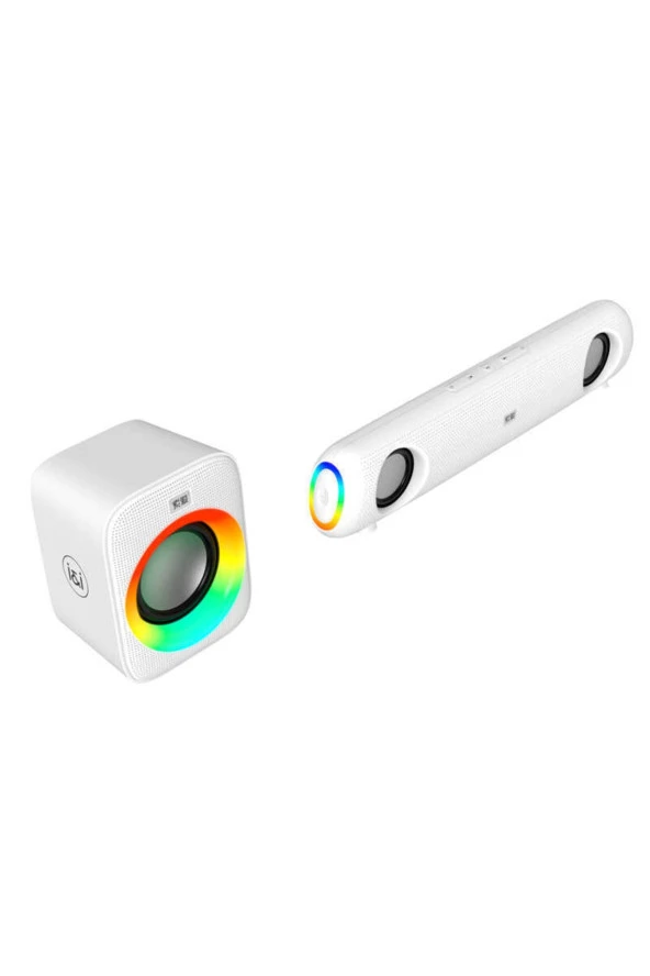Sh11 Taşınabilir Kablosuz Bluetooth Speaker Hoparlör - Renkli Işıklı Ses Bombası - Usb & Aux