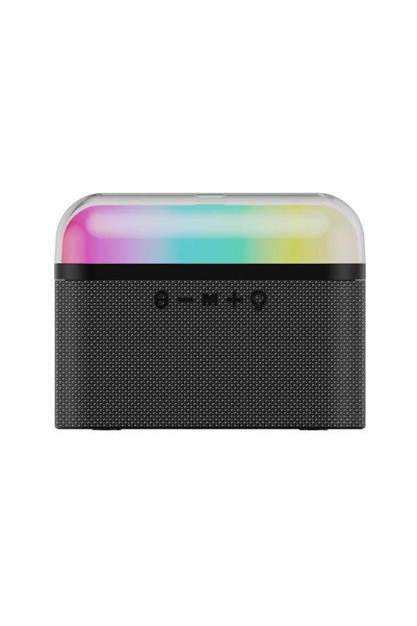 Bluetooth Speaker Wiwu P60 RGB Led Işıklı Taşınabilir Kablosuz Hoparlör Thunder Wireless Siyah