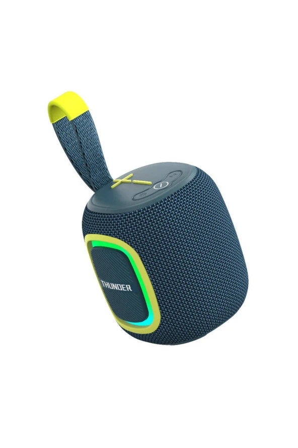 Bluetooth Hoparlör Wiwu P25 RGB Led Işıklı Wireless Bluetooth Speaker 5.3 Hoparlör Mavi