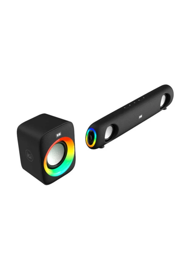 Sh11 Taşınabilir Kablosuz Bluetooth Speaker Hoparlör - Renkli Işıklı Ses Bombası - Usb & Aux
