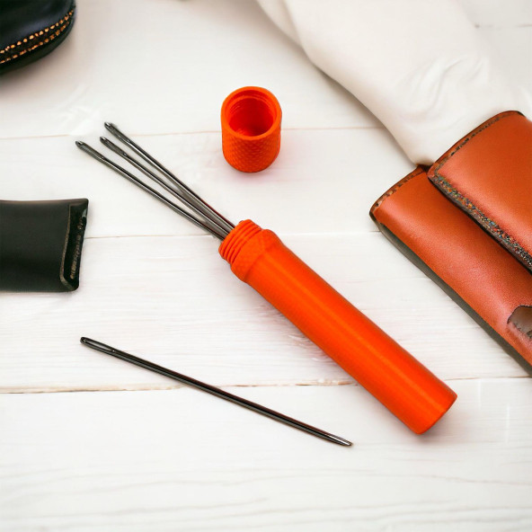 LeMoodO Plastik İğne Kutusu 1 Adet Deri El Aletleri - 2