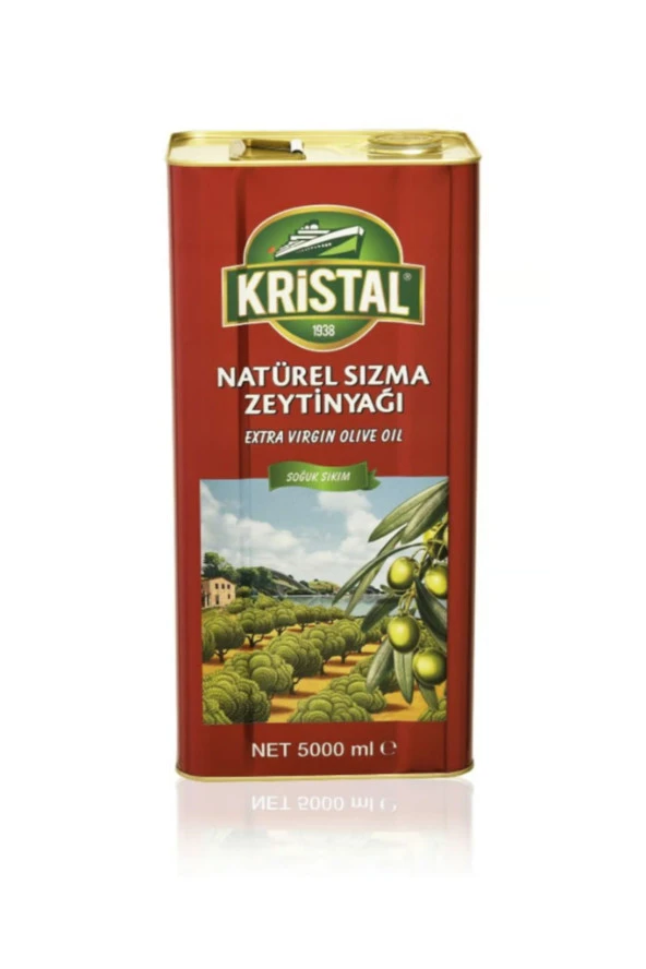 Kristal Natürel Sızma Zeytinyağı 5 L Teneke