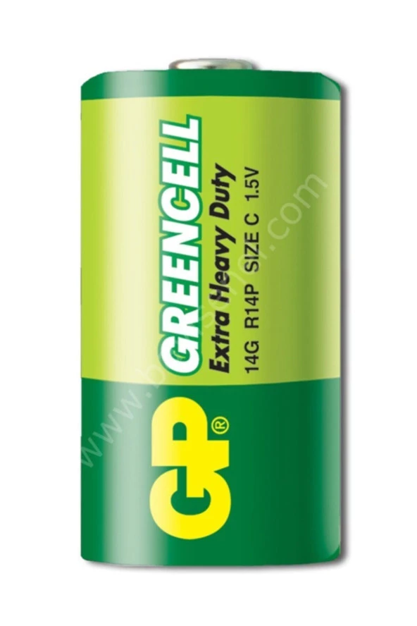 14g R14 Greencell C (orta) Boy 2li Çinko Karbon Pil