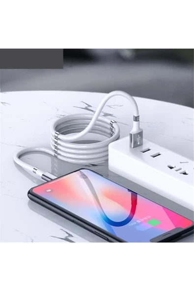 Manyetik Mıknatıslı Kendini Toparlayan Micro Usb Hızlı Şarj Kablo - 2