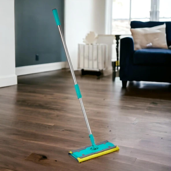 Yüzey Yer Temizleme Emici 360 Derece Dönen Saplı Değiştirilebilir Mikrofiber Uzayabilen Yengeç Mop - 5