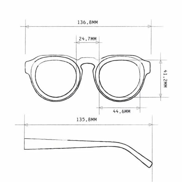 Okkia Zeno Round Unisex Klasik Havana Güneş Gözlüğü Siyah Gradyan - Resim 8