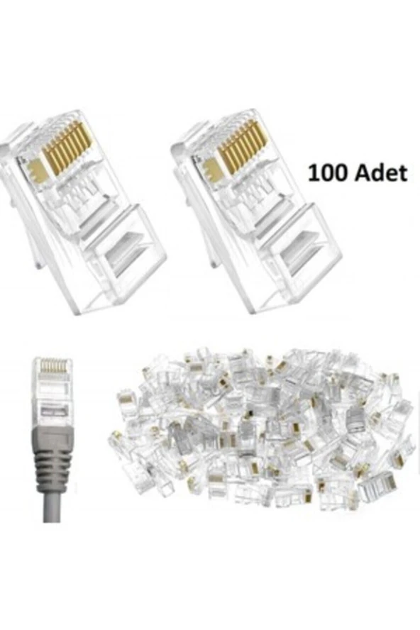 rj45 konnektör 100lü (10 paket)