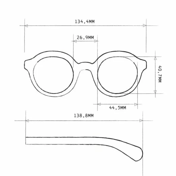 Okkia Lauro Unisex Yuvarlak Siyah Havana Güneş Gözlüğü Siyah Gradyan - 9