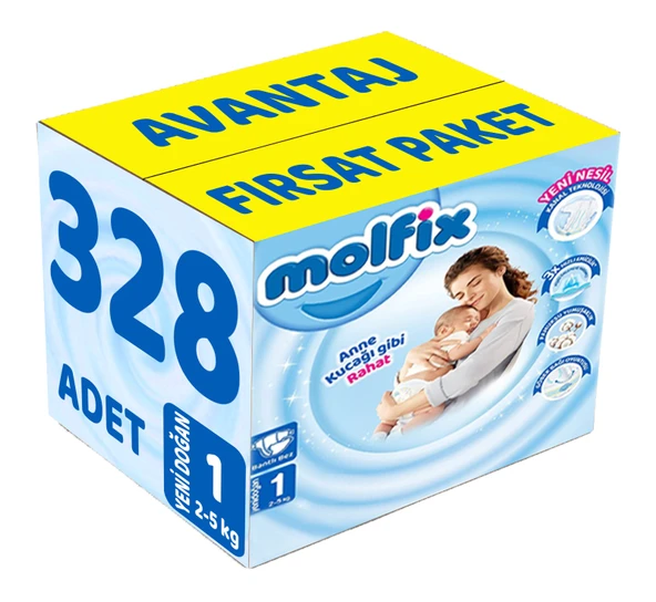 Molfix Bebek Bezi Beden:1 (2-5Kg) Yeni Doğan 328 Adet Avantaj Fırsat Pk ürün görseli